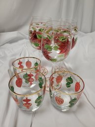 Hand Painted Goblets And Tumblers