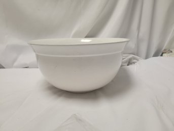Large Vintage White Ceramic Mixing Bowl