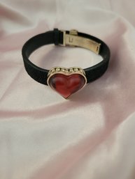 Lalique Crystal Heart Bracelet