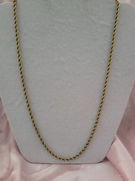 14k Yellow Gold Rope Chain Necklace