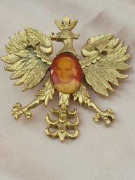 Gold Tone Coat Of Arms Eagle