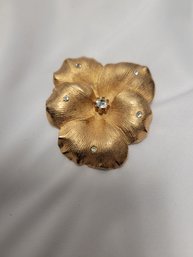 Coro Signed Gold Tone Brooch