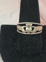 Sterling Silver Ireland Irish Claddagh Ring - Size 10.5