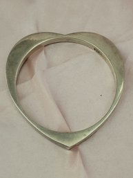 Sterling Silver Large Heart Bracelet