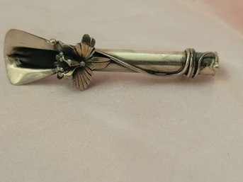 Sterling Silver Posy Holder Pin