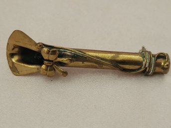 Brass Victorian Posy Holder Pin