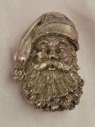 Vintage Gerry's Santa Clause Face Collectible Metal Christmas Lapel Pin Brooch
