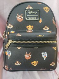 OG Heart Logo Disney Loungefly Lion King Faces Mini Backpack NWT
