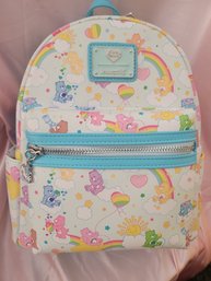 Loungefly Care Bears Mini Backpack 40th Anniversary All Over Pattern Bag NWT