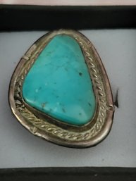 Vintage Sterling Silver With Turquoise Stone Ring