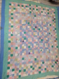 Vintage Hand Sewn Block Quilt