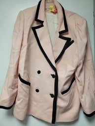 1980s Zaza Couturier Fashion Design Blazer Jacket