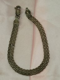 Vintage Sterling Silver Weaved Bracelet