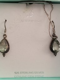 Sterling Silver Earrings With Smokey Quartz Stone Earrings