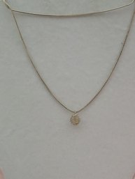 Sterling Silver Beehive Pendant Necklace