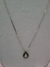 Sterling Silver Dew Drop Pendant With Moonstone