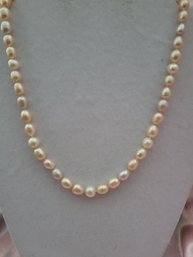 Vintage Pearl Necklace With Sterling Silver Clasp