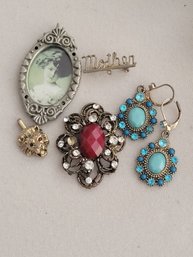 Vintage Jewelry Lot - Turquoise And More