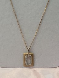 Sterling Silver Window Pendant With Italy 925 Chain