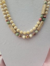 Beaded Jasper And Agate Stone Necklace