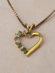 925 Sterling Heart Pendant And Necklace