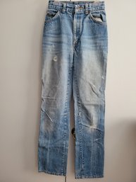 Vintage Chic High Waisted Denim Blue Jeans - Size 6/7