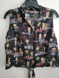 Harley Davidson's Women Tiki Hawaiian Vintage Shirt - Size L