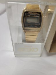 Vintage Mens Seiko Hattori Laser Digital Time Watch