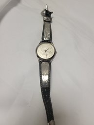 Vintage Triumph Silver Tone Quarter Face Watch