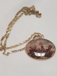 Mexican Lace Agate Pendant Necklace