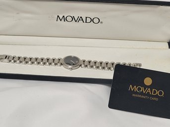 Movado Serenade Strato Black Face Watch