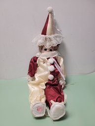 Brinn's Porcelain Harlequin Doll