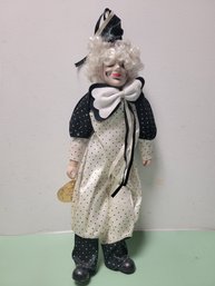 Brinn's Musical Harlequin Porcelain Doll