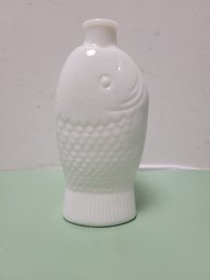 Milk Glass Koi Fish Decanter