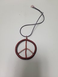 Copper Wired Twisted Peace Necklace