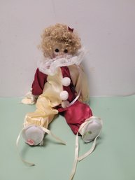 Brinn's Musical Harlequin Porcelain Doll