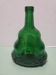 Green Glass Grape Vine Decanter Bottle