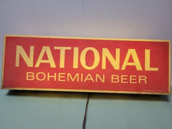 National Bohemian Beer Light Up Bar Sign