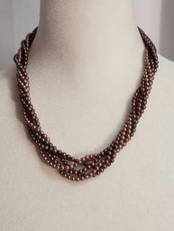 Vintage Multi-strand Twist Pearl Necklace