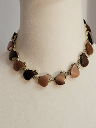 Vintage Chestnut Brown Stone Necklace