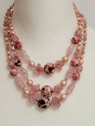 Vintage Japan Lucite Multi-strand Necklace