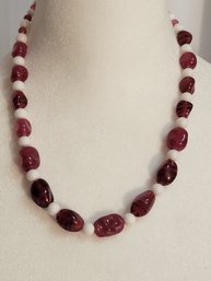 Merlot Garnet Beaded Necklace