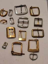 Vintage Belt Buckle Lot - Copper, Brass, And More