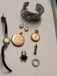 Vintage Jewelry Lot - Watches, Cameo Pendants, And More