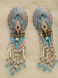 Hand Made Beaded Native American Earrings