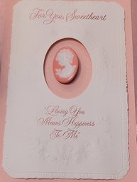 Vintage Pink Cameo Sweetheart Card