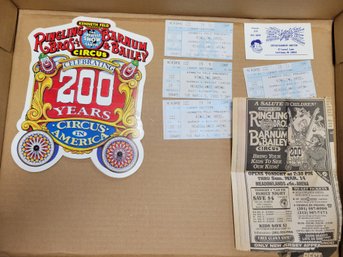 Ringling Barnum & Bailey Circus Ephemera - Tickets And More