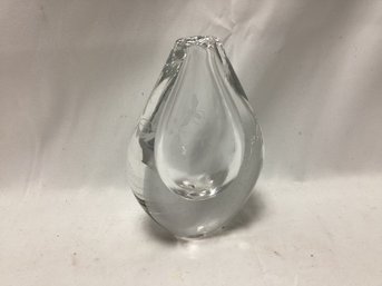 Signed Orrefors Crystal Bud Vase