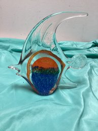 Large Fish Art Glass Sculpture