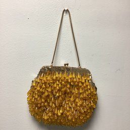 Richere Bag By Walborg Golden Yellow With Sequins And Beads - Uranium!